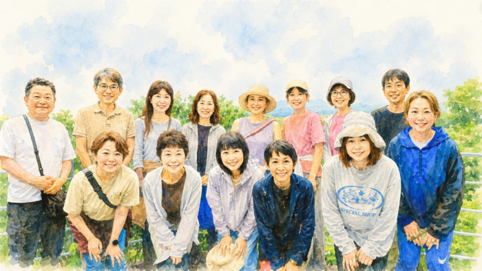 高原館ウォーキングイラスト